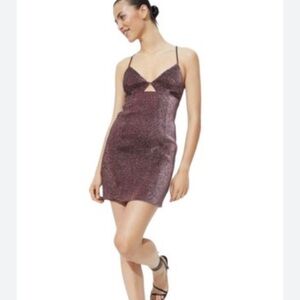 H&M Shimmering Purple Mini Dress